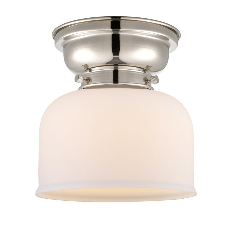 Plafonnier encastré 8 lumières Moody, Blanc mat, Ampoule non incluse, Nickel poli