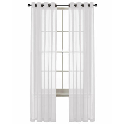 Paire de rideaux semi-transparents avec œillets Buchler