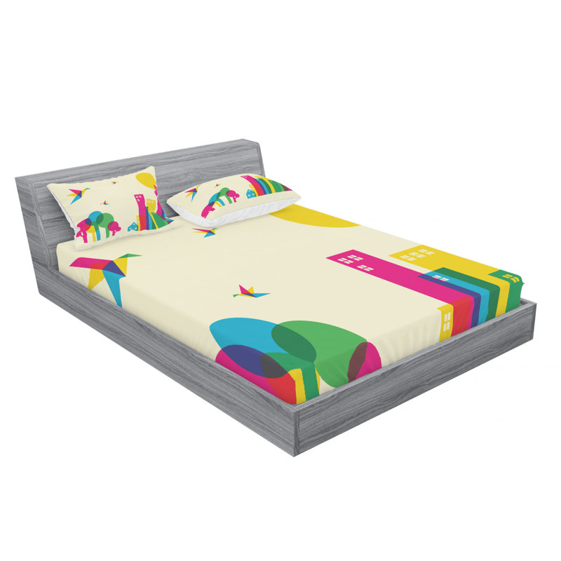 Microfiber Sheet Set, Queen Sheet Set with Fitted Sheet