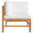  Outdoor Bench Cream Solid Teak Wood, 100% Polyester-1781952568