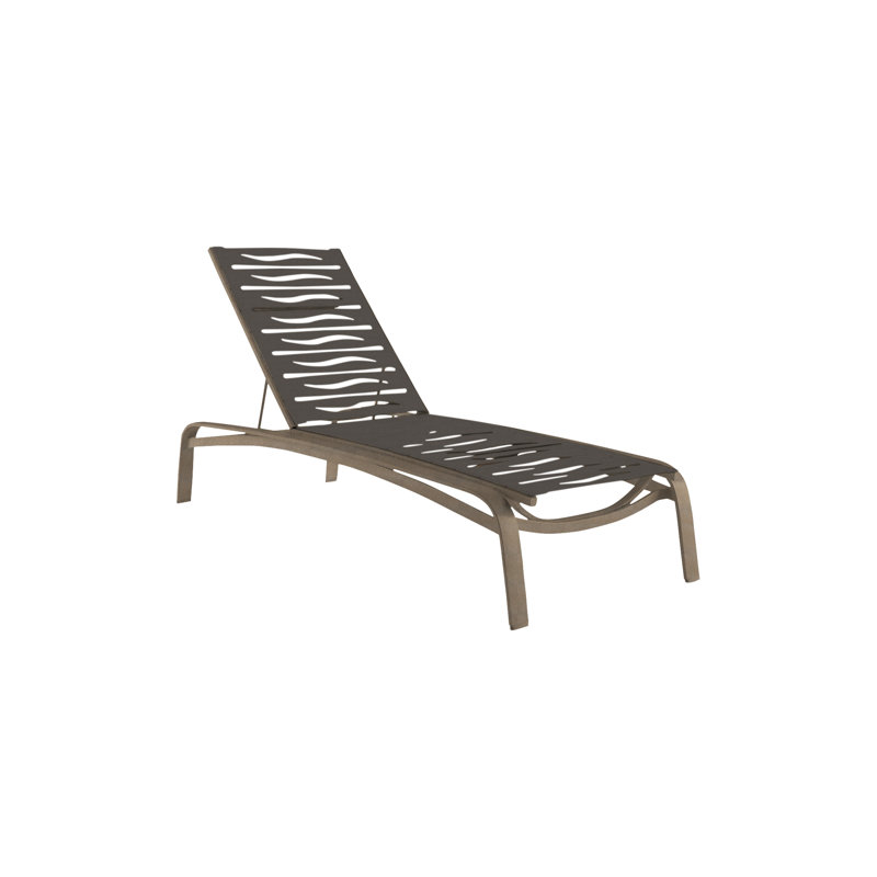 Laguna Beach EZ Span™ Outdoor Rust-Resistant Metal Chaise Lounge, Graphite, Mocha