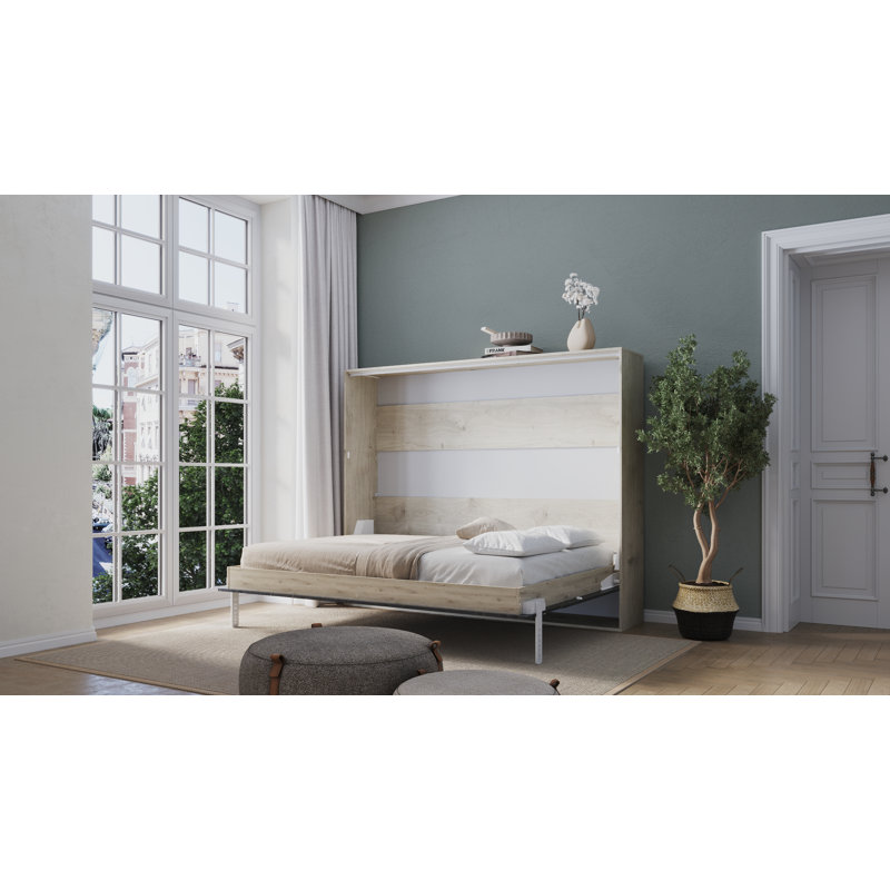 Rechell Bed, European Kingsize (160 x 200cm), Kharkiv Oak/Sophisticated Grey Rock