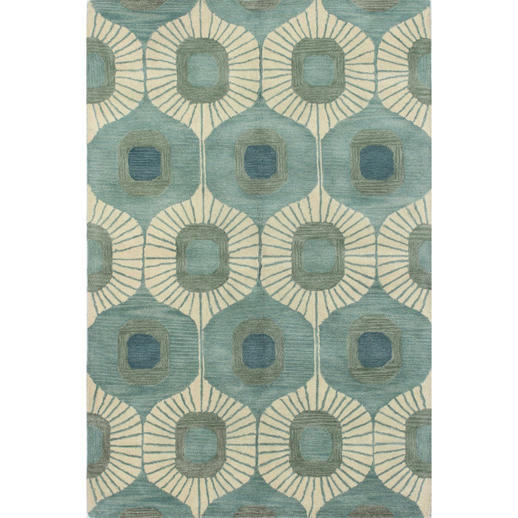 Hemmer Abstract Tufted Wool Area Rug