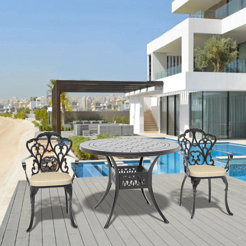Aluminium d'extérieur avec coussins confortables - Conception empilable contre la chaleur et la corrosion