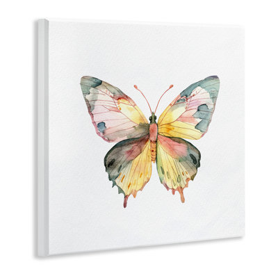 Plaque murale aquarelle subtilement papillon, design par Kim Allen