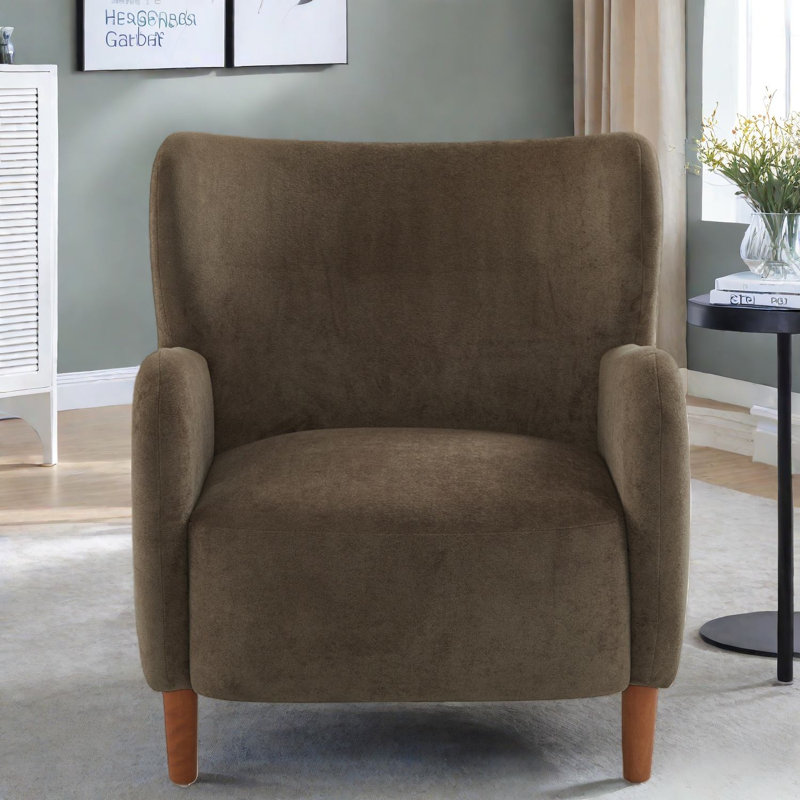 Fauteuil club à oreilles moderne rembourré