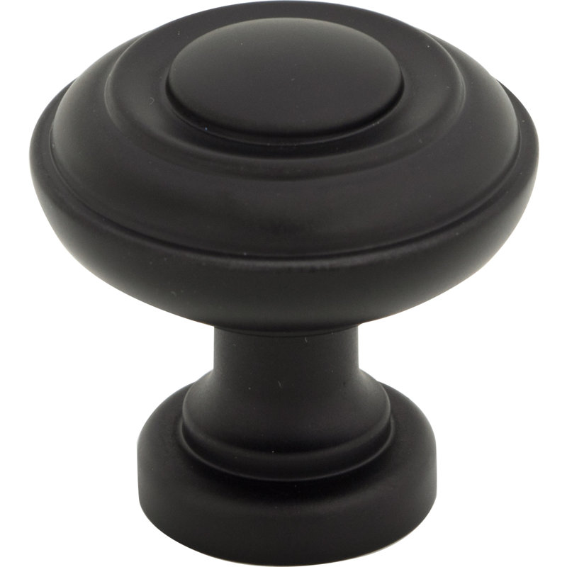 Ulster 1 1/4" Diameter Mushroom Knob, Flat Black