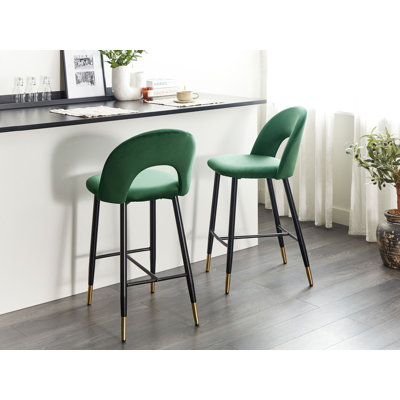 Falton Upholstered Counter Stool with Metal Frame