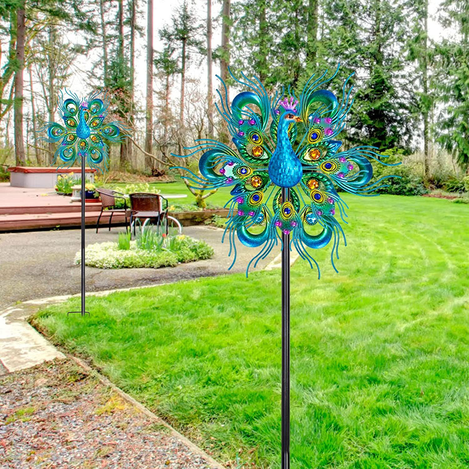 Regal Art & Gift 19-inch Peacock Wind Spinner