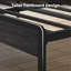 Structure de lit très grand californien avec tête de lit, bois foncé et gris, supports solides, robuste, silencieux, aucun sommier tapissier requis-2085506611-2085506610