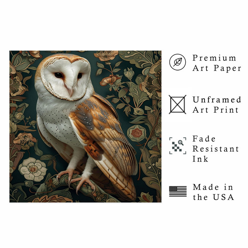 Animaux, animaux, William Morris Owl, H 24 po x l 24 po