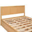 Lit plateforme en bois avec espace de rangement en dessous et 2 tiroirs - construction stable, structure de couleur naturelle,