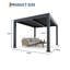 Pergola à persiennes avec structure entièrement en aluminium, toit à persiennes réglable, 10 pi x 12 pi, système de drainage intégré, patio extérieur moderne et pavillon de jardin