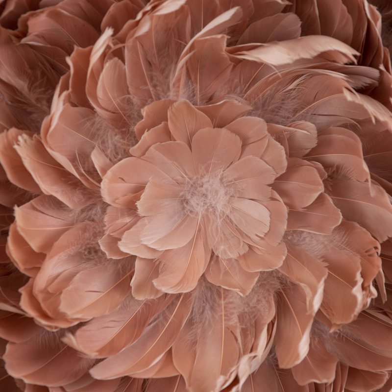 Décoration murale Juju Hat Feather, Or rose, H 28 po x l 28 po x P 4 po