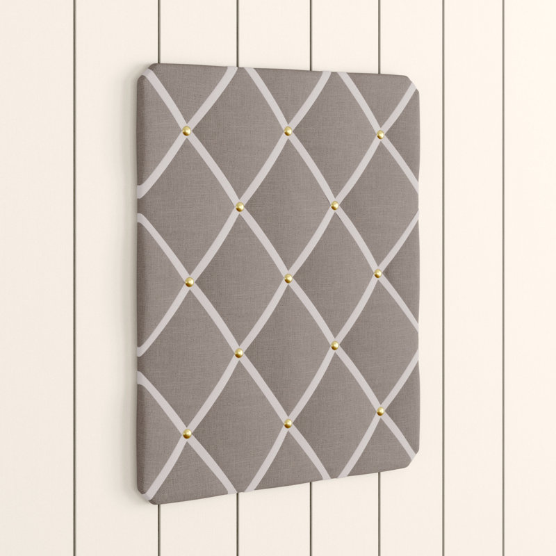 Fabric Covered, Light Grey/Chrome, 60cm H x 48cm W