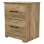 Table de chevet en bois manufacturé à 2 tiroirs H 23,7 po Arkia-116376152-119165722