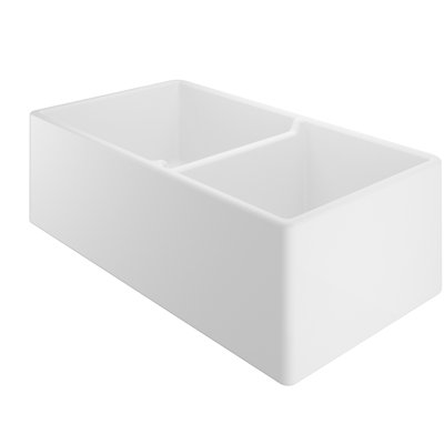 33'' L Double Bowl Fireclay Kitchen Sink