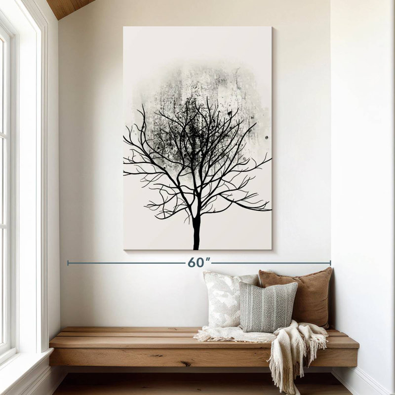 Harnek Black Tree Study, 51" H x 34" W