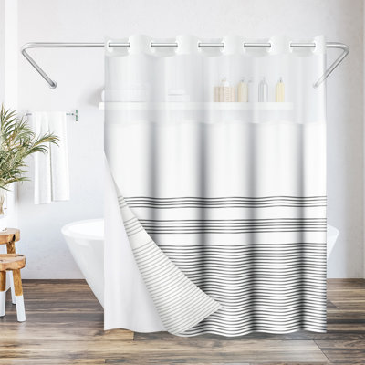 Rideau de douche 72X75 Hookless - 100% polyester