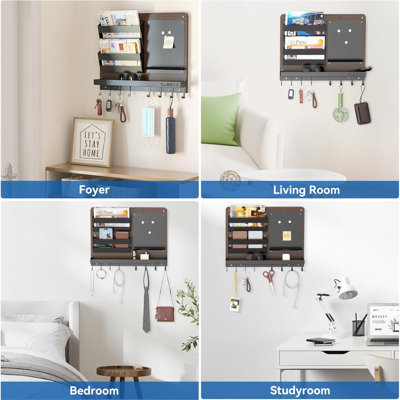 Manufactured Wood Wall Organizer