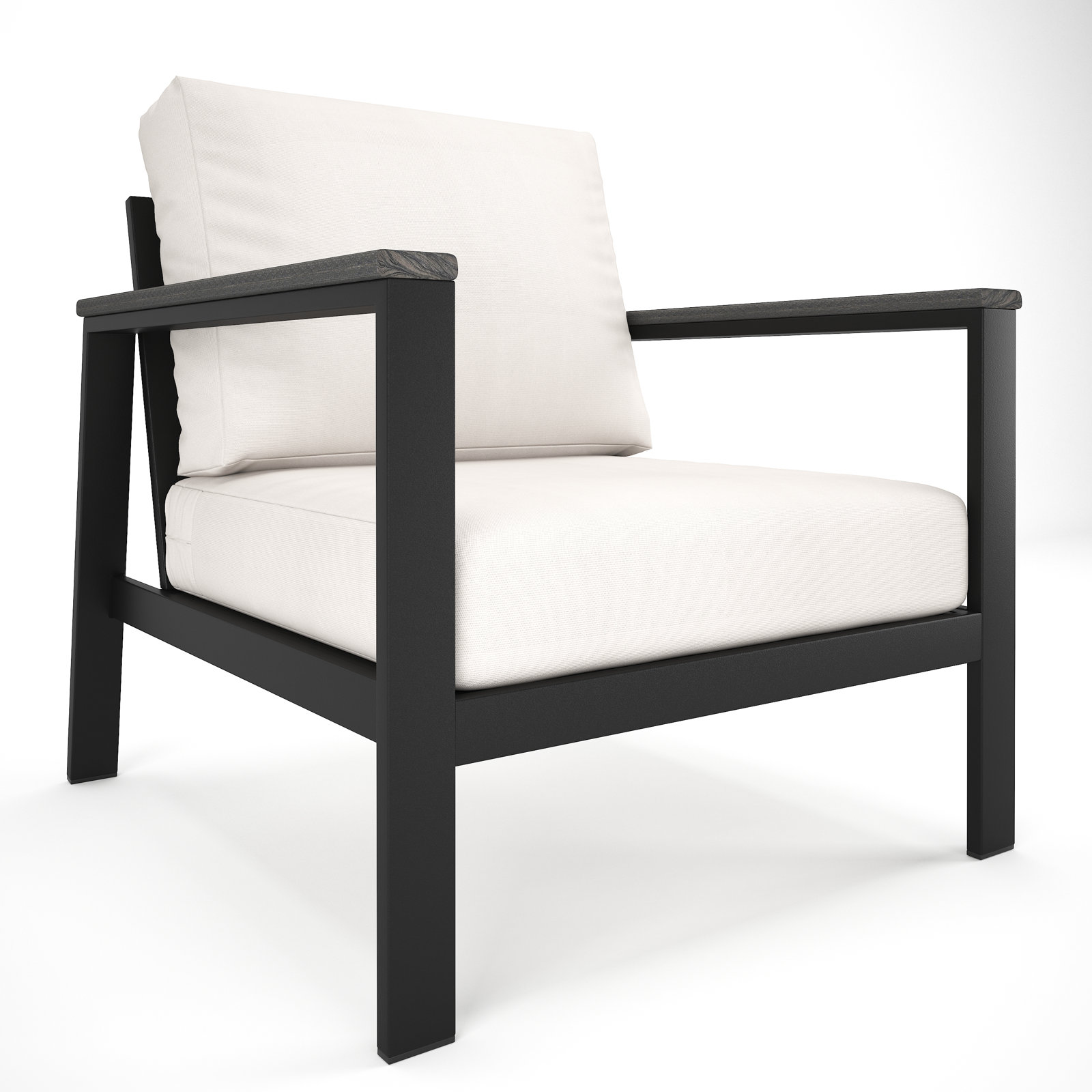 Townsend Sunbrella® Patio Lounge Chair, Sunbrella® Canvas Natural, Antique Mahogany, Yes