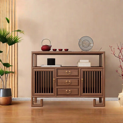 New Chinese Style Solid Wood Sideboard