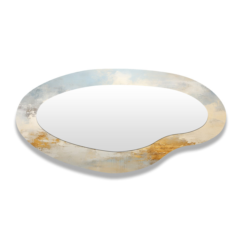 Grand miroir mural asymétrique traditionnel Elegant Sky Whispers I - Sky