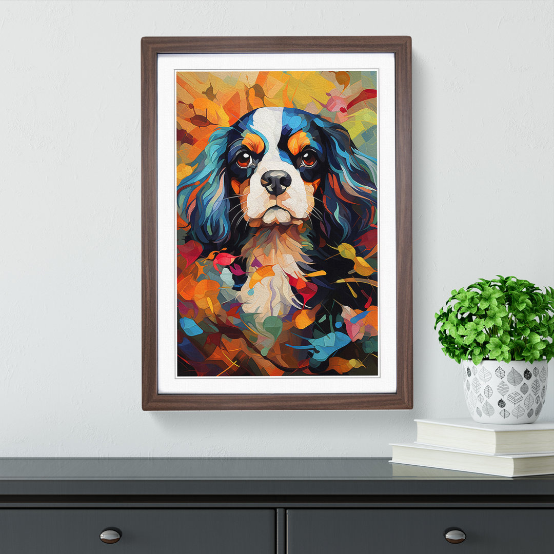 Cavalier King Charles Spaniel Orphism - Framed Print