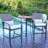 23.6" Outdoor Round Bar Table with Height Metal Base Dining Table