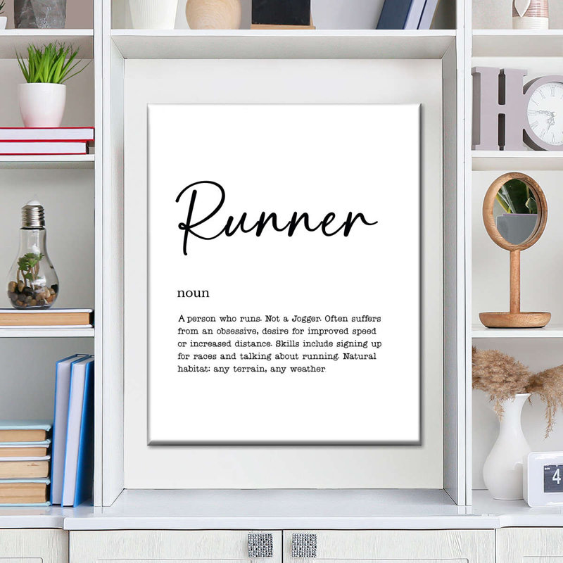 Définition de coureur sur toile, H 10 po x l 8 po x P 1 po
