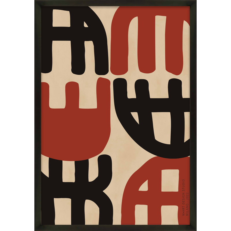 Bohemian Primitive 2 Print by Romina Gadler, 20" H x 14" W x 1.25" D, Black Framed Paper