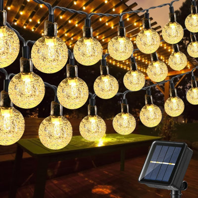 Solar String Lights Outdoor 56Ft 100 LED Globe String Lights With 8 Modes Waterproof Solar Powered Patio Lights Warm White