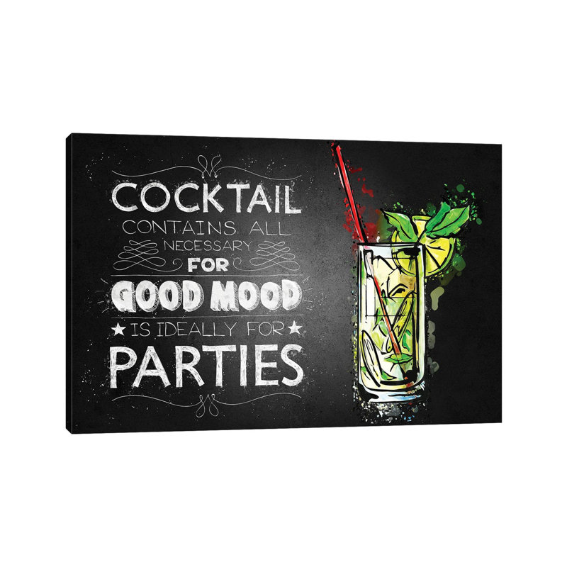 Mojito II 1 Piece Wrapped Canvas Wall Art, 20.32 cm H x 30.48 cm W