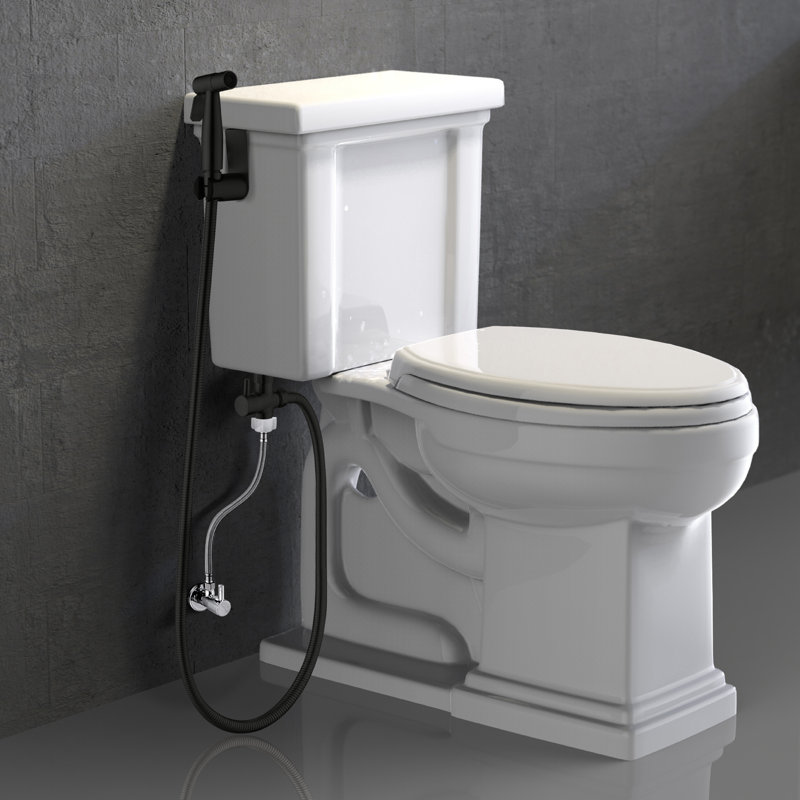 Round Hand Held Bidet with Faucet Handheld Bidet Sprayer for Toilet Handheld Bidet Toilet Sprayer, Brushed Gold