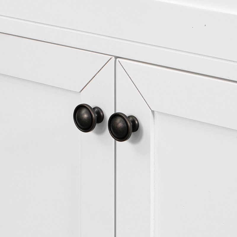 Meuble-lavabo de salle de bain avec lavabo, armoire et tiroirs, Blanc, Noir, noir, noir, noir