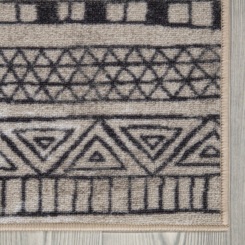 Tapis antidérapant Boho pour salon, tapis de couloir, tapis d'entrée, Rectangle 3 pi 3 po x 5 pi