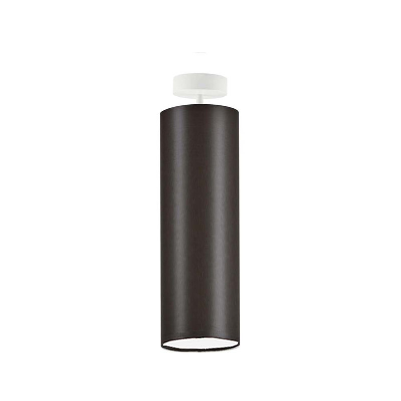Audreanna Fabric Semi Flush Mount, White, Brown