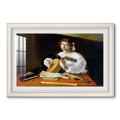 Le Joueur de luth (version Wildenstein), vers 1596 - Caravage - Estampe encadrée sur mesure