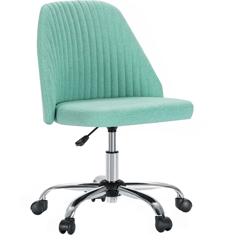 Chaise de bureau sans accoudoirs avec roulettes, Vert