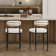 Kylil Upholstered 25.8'' Counter Stool with Metal Frame (Set of 2)