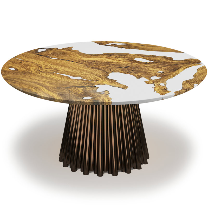 Grazia Round Dining Table, 83.9" W x 83.9" L , Bronze