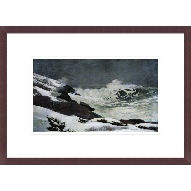 «Winter Coast» par Winslow Homer - estampe numérique encadrée, H 12,14 po x l 16,75 po