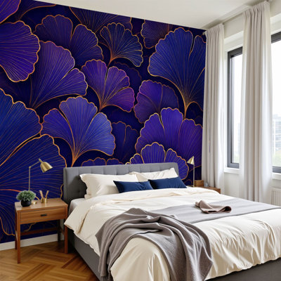 Papier peint adhésif auto-adhésif moderne pour la chambre à coucher L 69 po x l 96 po Peel and Stick