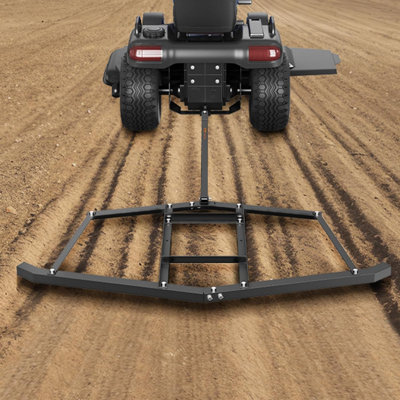 Heavy Duty Steel Drag Harrow for Driveway and Lawn – Tow Behind ATV/UTV/Tractor, Adjustable Bars, Pin Hitch, Supports Up to 50 lbs, Ideal for Gravel, Dirt, Arenas – 66 in