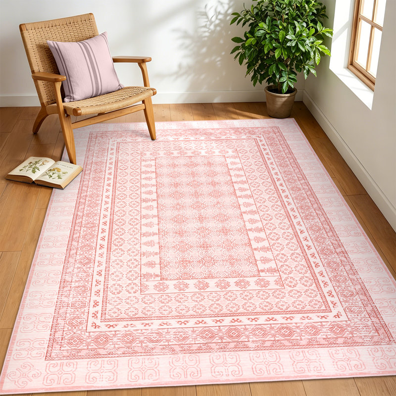 lxt-Area Rugs Modern Geometric Edge Area Rug Washable Rug Non-Slip Non-Shedding Carpet Stain-Resistant Mat for Living Room Bedroom Dining Room