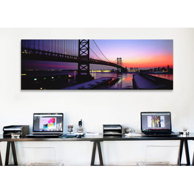 " Suspension Bridge Across A River, Ben Franklin Bridge, Philadelphia, Pennsylvania, USA " by Panoramic Images