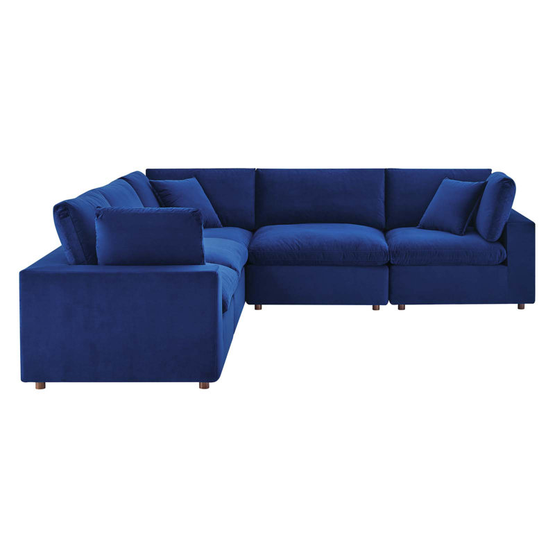 Canapé modulaire 5 pièces Modway Commix, Bleu marine