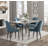 Extendable Oak Metal Base Dining Table