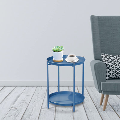 Caira Round 116.1cm L Outdoor Side Table
