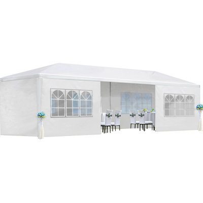 Pavillon de jardin 10 pi x 30 pi avec 8 parois latérales amovibles